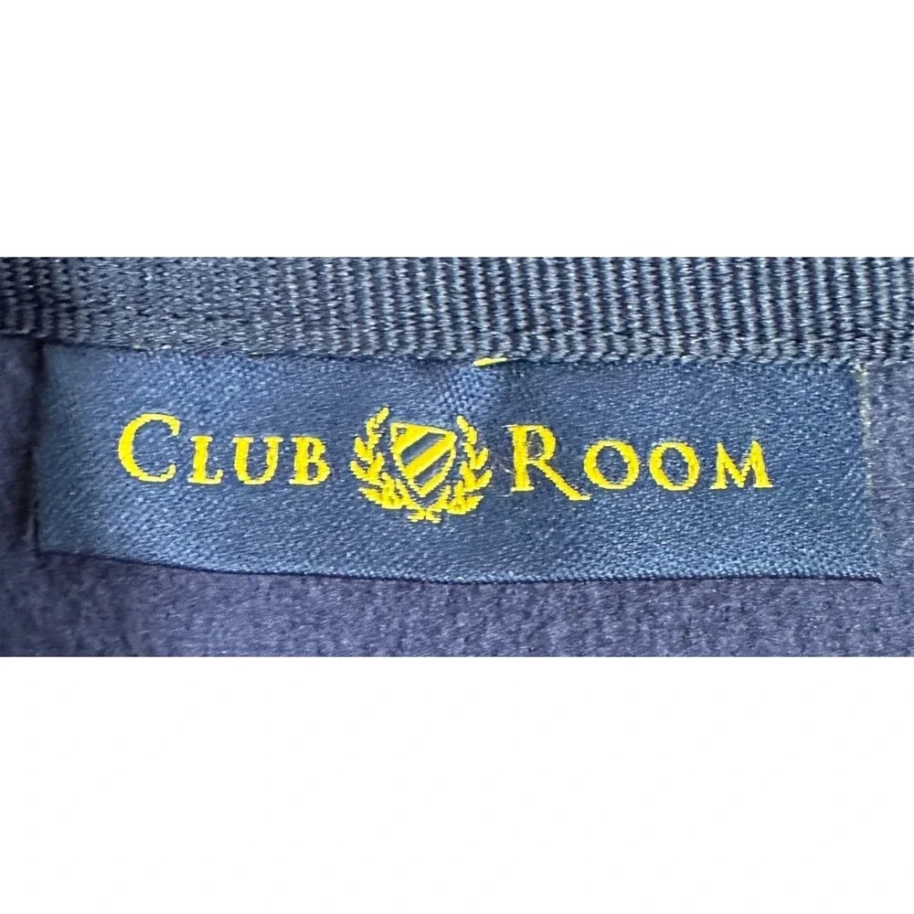 NEW Club Room Sweater Mens XL Navy Blue Quarter Zip Fleece Pullover Mock Neck
